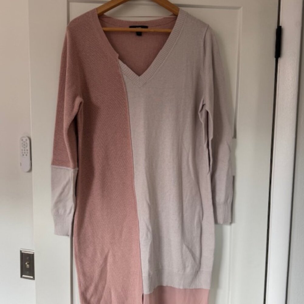 Diesel Pink, light gray Women Sweater Wool & Cotton Dress (M-Glice ), Size L